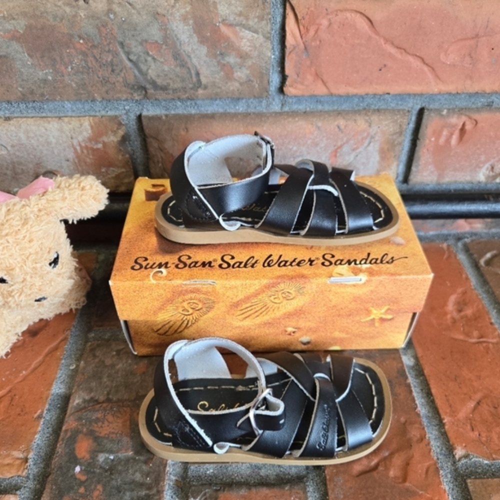Black Salt Water Sandals